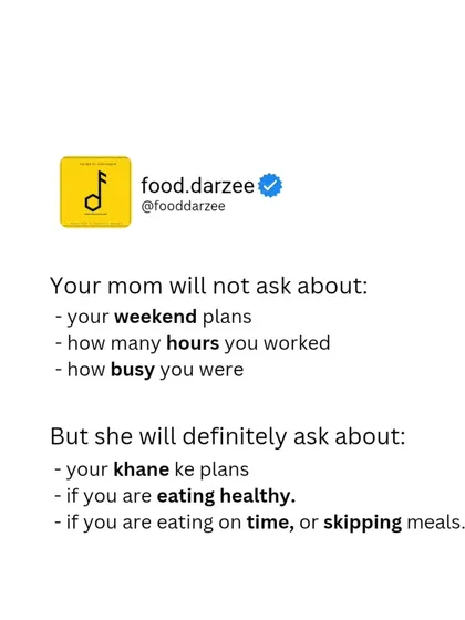 Your mom will always ask about your "khane ke plans." Let us handle the healthy food, so you can handle her questions.