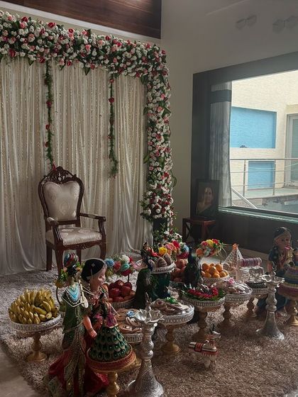 An angled view of the home engagement setup, showing how it fits within a modern living space with a large window.