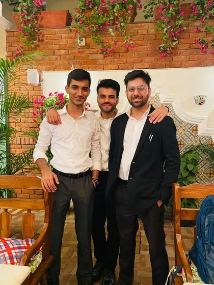 With colleagues at a casual outing. The life of a lawyer involves building strong networks and friendships within the profession.