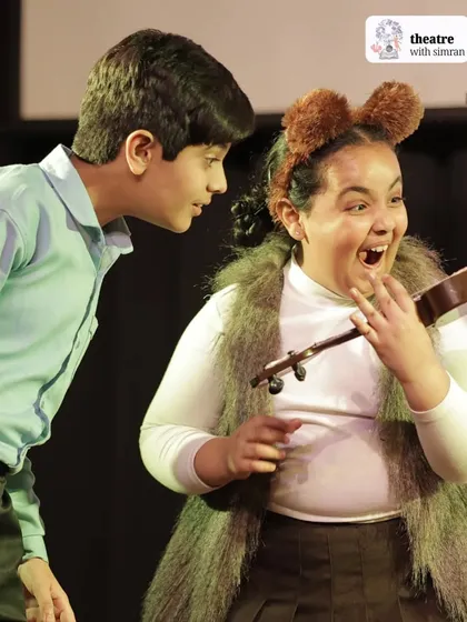 A delightful moment between two characters in our production of "Tales of the Mythical Forest," our adaptation of Narnia.