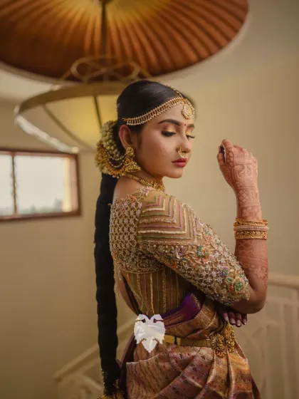 Blouse House by Mahitha Prasad - Custom Blouse Design & Embroidery Real Brides, Real Stories photo 3