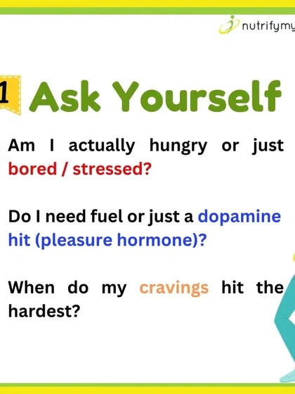 Step 1: Ask Yourself Why. Before you reach for a snack, pause. Are you truly hungry, or just bored, stressed, or seeking a dopamine hit? Understanding the trigger is the first step.