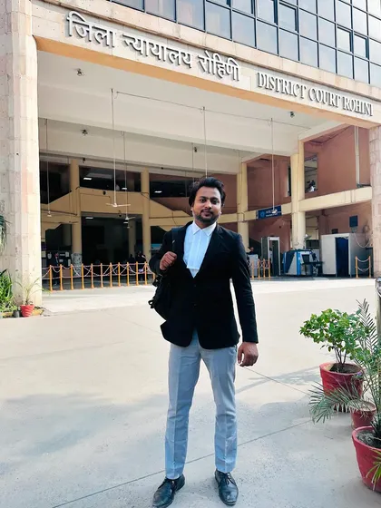 At the District Court in Rohini, where many of my cases begin. Whether it's a bail application or a trial, I am here to represent you at every stage of the legal process in Delhi NCR.