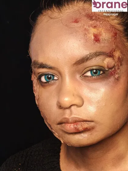 A demonstration of our DIY SFX makeup skills, creating realistic looking wounds, bruises, and scars. This is an advanced technique taught in our courses for aspiring film and theatrical makeup artists.