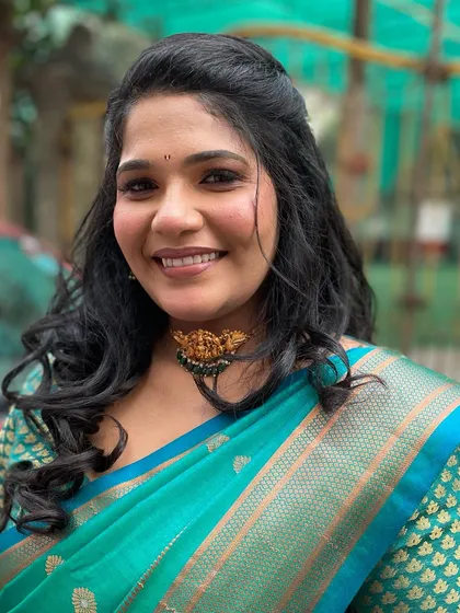 A beautiful, happy portrait of the bride for her engagement.