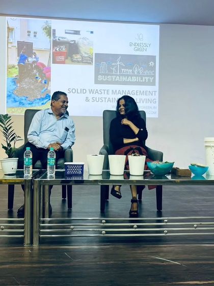 I had a wonderful time at MS Ramaiah college in Bangalore, having a conversation about waste management and sustainability with about 400 students. It's encouraging to see the younger generation's interest in composting.