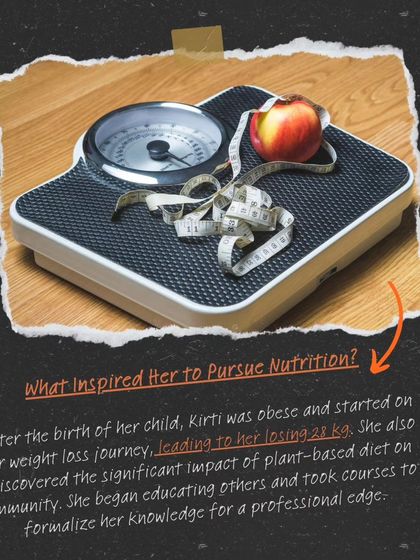 This image captures what inspired me to pursue nutrition professionally. After losing 28 kgs through a plant-based diet, I knew I had to formalize my knowledge to help other women achieve the same healing and confidence.