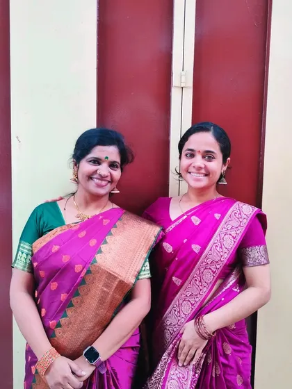 Another picture with my student after the Gandharva Visharadh Purna exam.