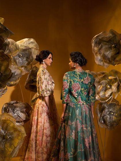 This extensive collection features a wide array of modern festive attire. From vibrant sharara sets and elegant anarkalis to chic jumpsuits and light lehengas, these pieces are curated for wedding guests and anyone looking for a stylish outfit for a special occasion.