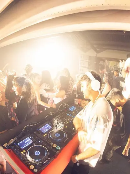 A wide-angle view from the stage at a Casa Bacardi event with Homegrown. Playing for a massive, energetic crowd like this is a fkin blast. The energy was just electric.