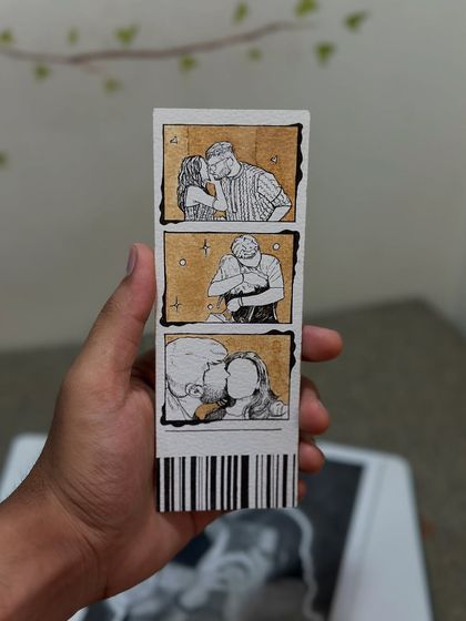 This photo strip was part of a larger custom order. It's designed to be used as a bookmark, a constant reminder of cherished moments.