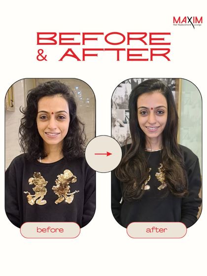 From curly and shorter to long and wavy, this transformation gives the client a completely new, glamorous style.