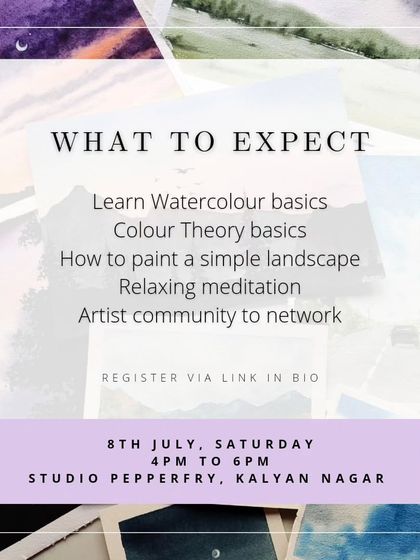 Here's what you can expect from my watercolor workshops: learning the basics, understanding color theory, and painting a beautiful landscape in a relaxed, mindful environment.