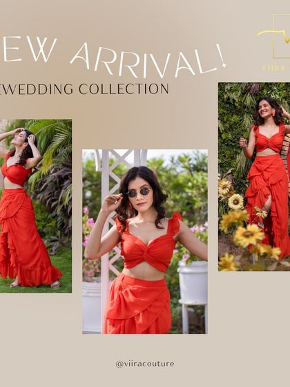 My new pre-wedding collection has arrived. This red co-ord set is just one of the many stylish options available for rent.