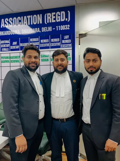 Three members of our legal team at the Shahdara Bar office. We are always ready to collaborate and tackle legal challenges together.