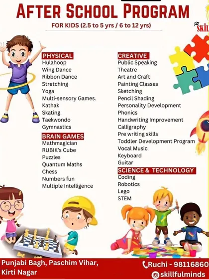 We offer more than 30 different activities, all under one roof. This means your child can explore everything from physical activities like gymnastics and dance to creative pursuits like theatre and art, and brain games like chess and coding.