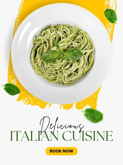 Check out the delicious and authentic Italian dishes available on my menu. From creamy pesto pasta to other classics, I have plenty of options to choose from.