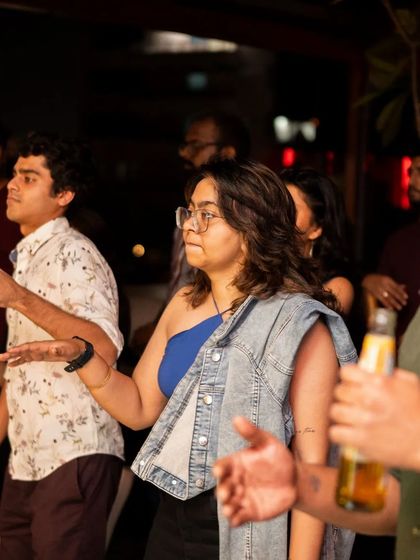 More happy faces from the crowd, dancing and enjoying the night.