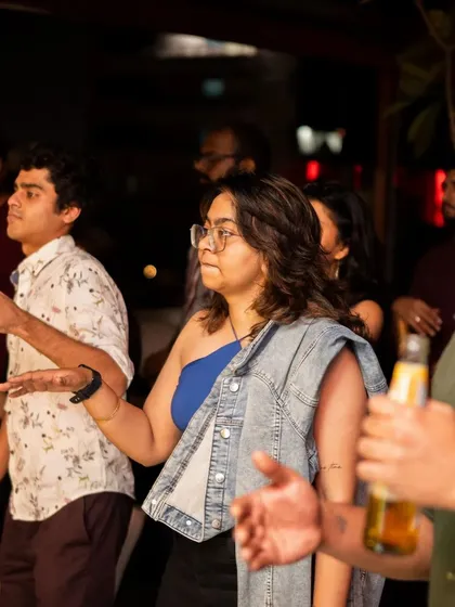 More happy faces from the crowd, dancing and enjoying the night.