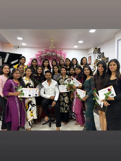 The happy faces of my students from the Pune masterclass after receiving their certificates. My greatest joy is seeing other artists grow their skills and confidence.