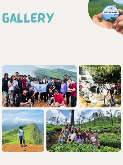 A gallery collage showcasing highlights from various treks, including Netravati and other scenic spots.