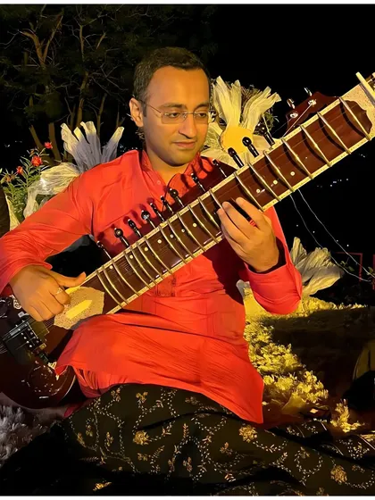 Performing at an outdoor event in Naldehra, near Shimla.