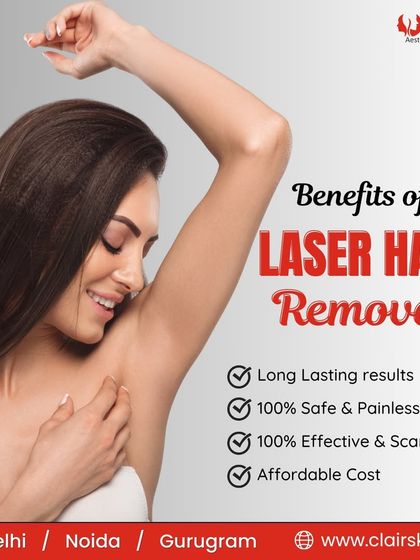 Discover the main benefits of choosing laser hair removal at our clinic. We offer long-lasting results that are 100% safe, painless, effective, and scar-less, all at an affordable cost.