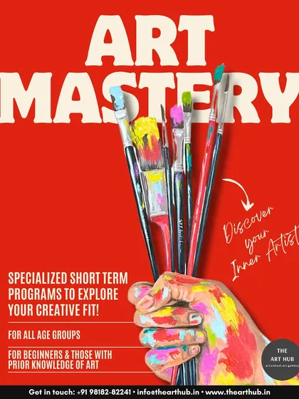 My Art Mastery programs are specialized short-term courses designed to help you explore your creative fit. They are suitable for all age groups, from beginners to those with prior knowledge.