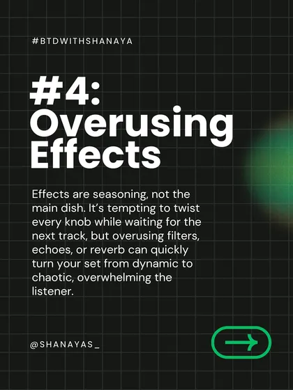Effects are like seasoning, not the main course. It is tempting to overuse filters and reverbs, but it can quickly make your mix sound chaotic and overwhelm the listener. I teach you how to use them to enhance, not distract.