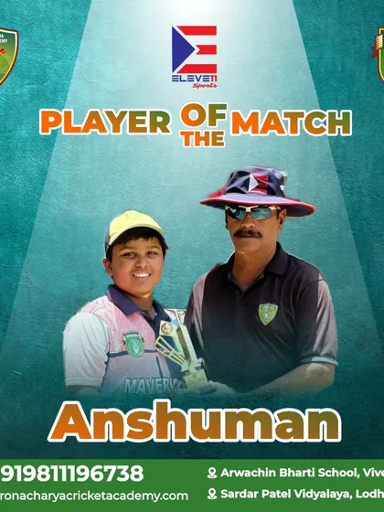 Anshuman is celebrated as the Player of the Match. Each award is a milestone in a player's journey, and we are proud to be a part of their path to success.