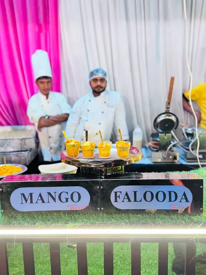 My chefs at the Mango Falooda counter, ready to serve this delicious and cooling dessert.