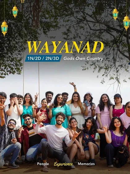 Wayanad, God's Own Country, is calling. This poster for our long weekend trip promises a journey full of new friends, experiences, and memories in the lap of nature.