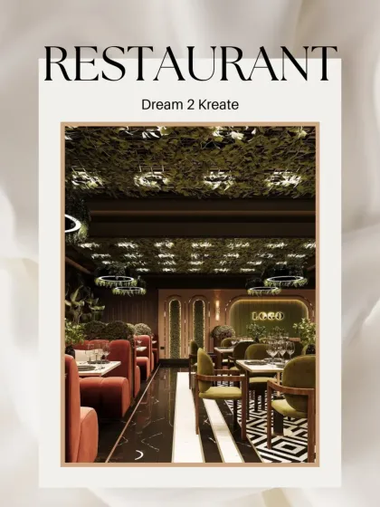 A summary graphic for the nature-inspired luxury restaurant project.