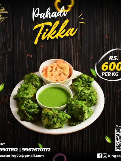 Presenting my Pahadi Tikka. These tikkas are tender and juicy from the inside, cooked in a green masala marinated with herbs and yogurt.