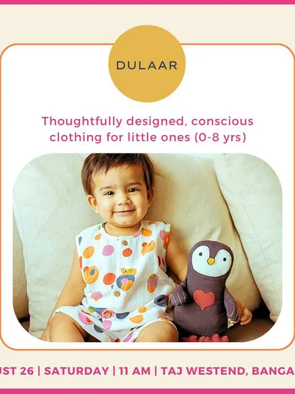 Dulaar offers thoughtfully designed, conscious clothing for little ones. This adorable printed dress is both comfortable and stylish, perfect for your baby.