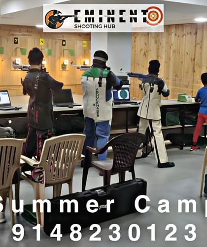 A snapshot from one of my popular kids' summer camps. The range is filled with young, aspiring shooters learning the ropes of rifle and pistol handling in a supervised and encouraging setting.