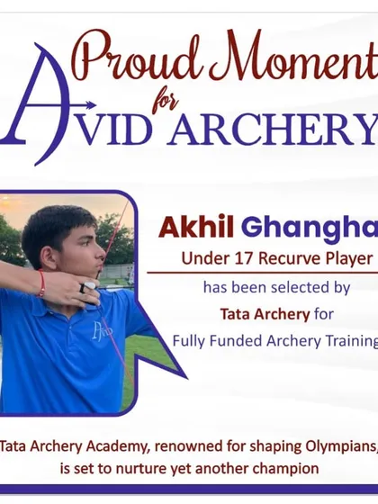 We create pathways to the highest level. Here is our proud moment as our Under 17 Recurve archer, Akhil Ghanghas, gets selected for fully funded Olympic archery training at the prestigious Tata Archery Academy.
