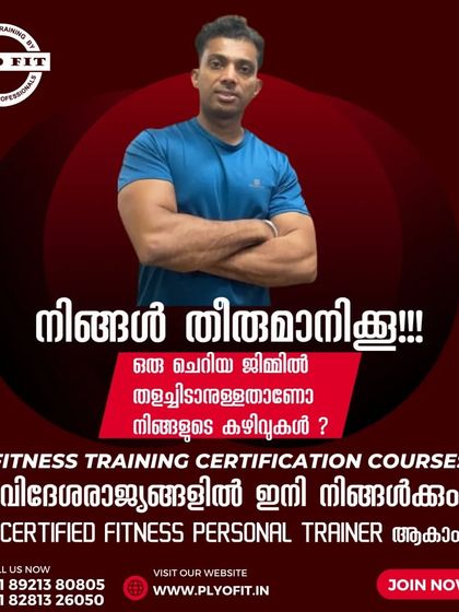 Are your skills meant for more than just a small gym? This poster for our Fitness Training Certification Course challenges you to think bigger and become a certified professional with opportunities to work abroad.
