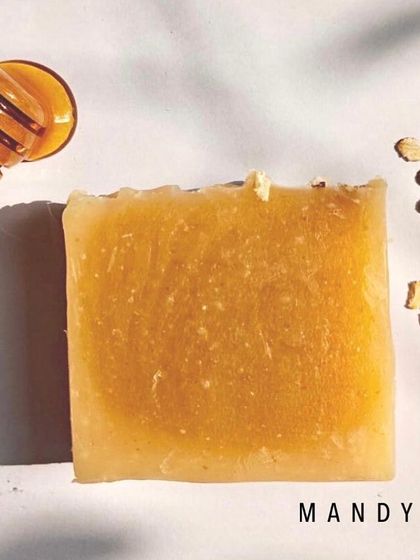 A warm and comforting Honey Oatmeal soap bar, made with raw honey to gently heal and hydrate dry or sensitive skin.