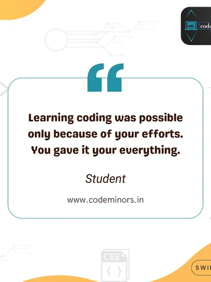 This direct quote from a student, "Learning coding was possible only because of your efforts," is incredibly meaningful. It reinforces my commitment to giving my all to ensure every student succeeds.