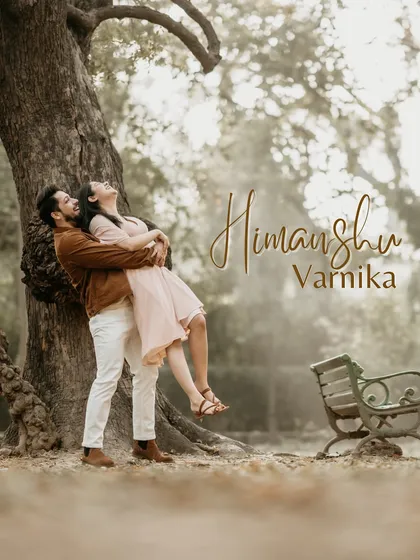 Pure, uninhibited joy during a pre-wedding session in a sunlit park. My goal is to create a fun, relaxed atmosphere where you can be yourselves, resulting in natural couple portraits filled with laughter.