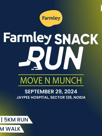 The Farmley Snack Run announcement, detailing the different race categories and early bird discount opportunities.
