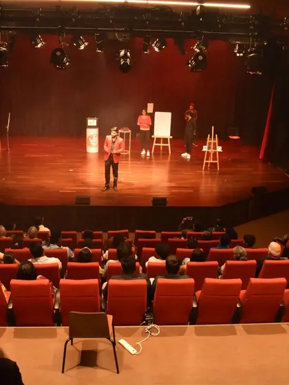 A view from the seats at my 'Beyond Impossible' show. Seeing a full auditorium, knowing each person is there to experience wonder and support a good cause, is a feeling I can only describe as God's grace.