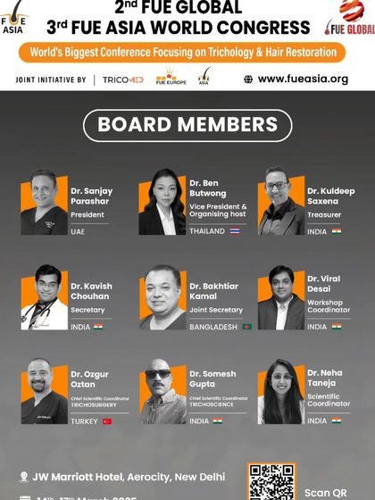 The FUEASIA Board Members for 2024-25. I am proud to serve as Secretary, working to advance clinical and educational standards.