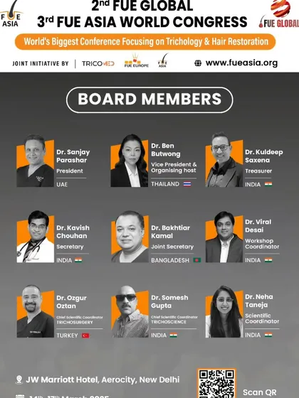 The FUEASIA Board Members for 2024-25. I am proud to serve as Secretary, working to advance clinical and educational standards.