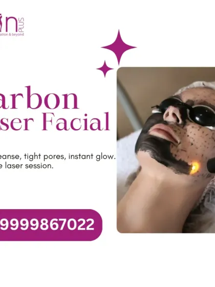 Here you can see the Carbon Laser Facial in action. I use a layer of liquid carbon paired with a precise laser to deeply exfoliate the skin, minimize pores, and reduce oiliness for an immediate, polished glow.