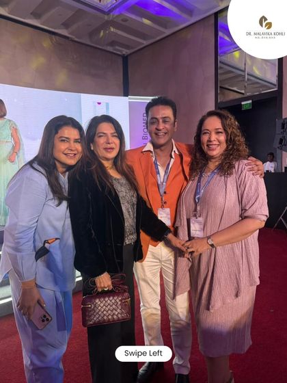 With colleagues at the Teoxane launch event. Such gatherings are essential for staying updated on the latest products that can enhance our ability to deliver artistic and scientific results.