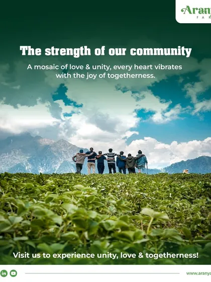 The strength of our community is a mosaic of love and unity. At Aranyakaa Farms, every heart vibrates with the joy of togetherness. We invite you to visit and experience this unique sense of belonging.