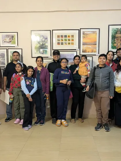 Our students and their families on a group visit to the Olympiart 2024 exhibition. We believe in exposing our students to the wider art world for inspiration.