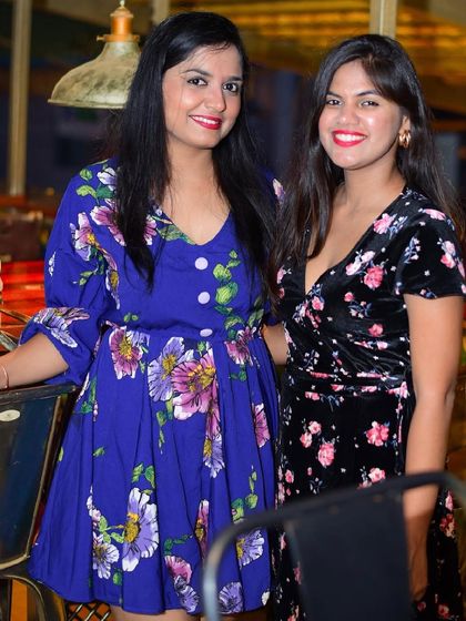 A group of friends enjoying a Saturday night at Shift HSR.